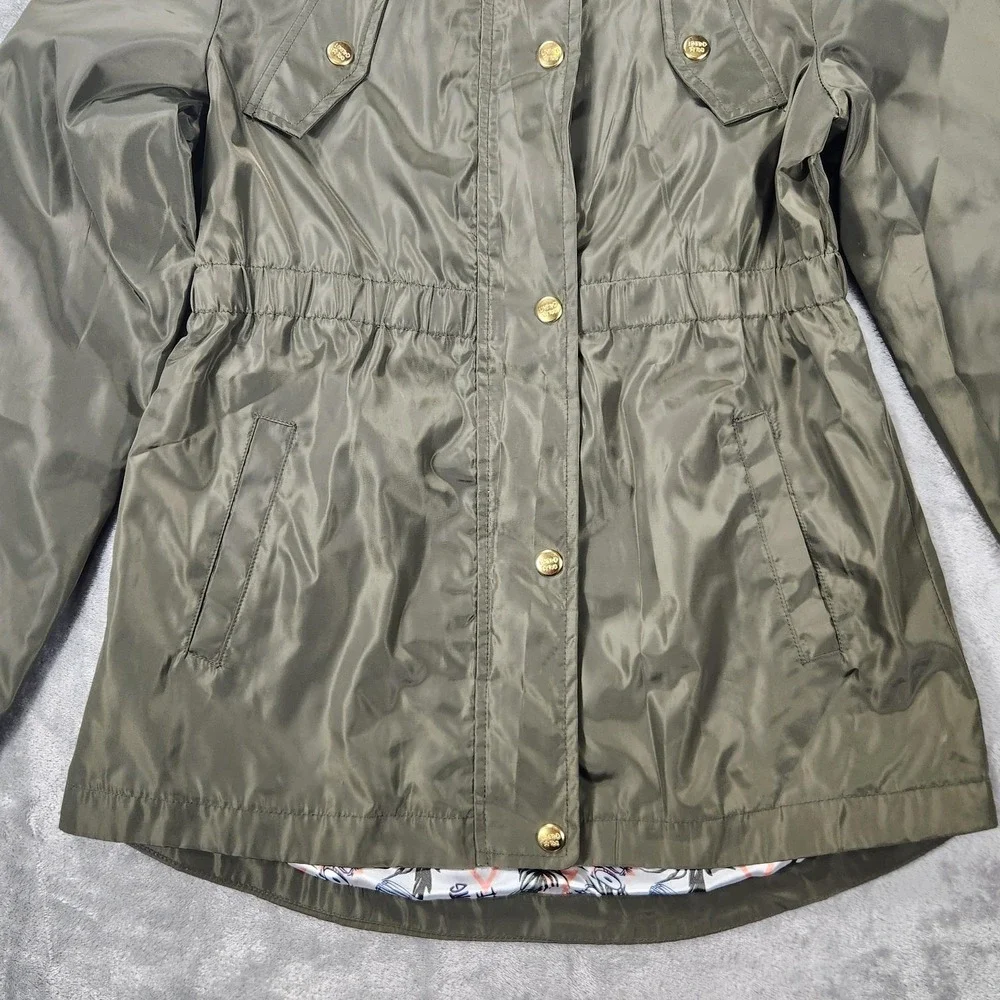 Limited Too Jacket Girls Large 14/16 Hooded Raincoat‎ New Army Polyester